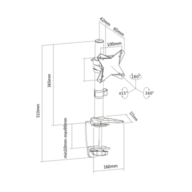 SH02 C01 Monitor Mount Drawing