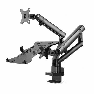 Side Profile of SH20 C024ML Ergonomic Double Monitor Mount