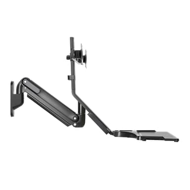 Side Profile of SH S05-02 Ergonomic Double Monitor Mount