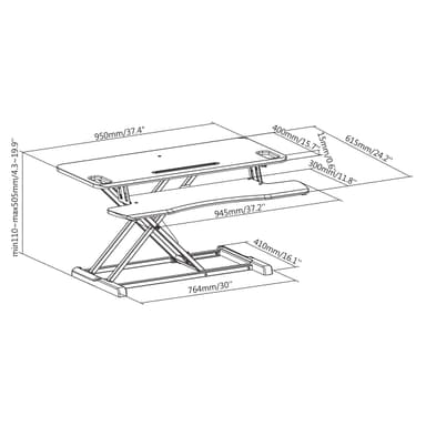 SHS28 02N Monitor Mount Drawing