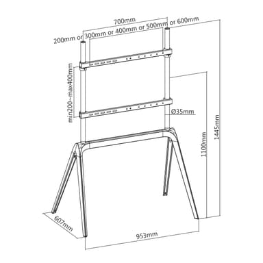 SH 1446FS Floor Cart Drawing