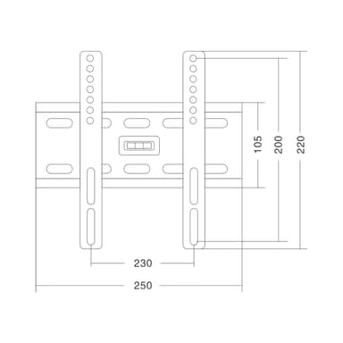 SH 20F TV Wall Bracket Drawing