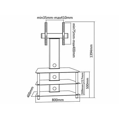 SH 224FS Floor Stand Drawing