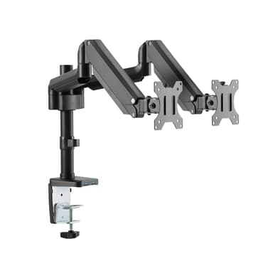 Front View of SHT26 C024UP Ergonomic Double Monitor Mount