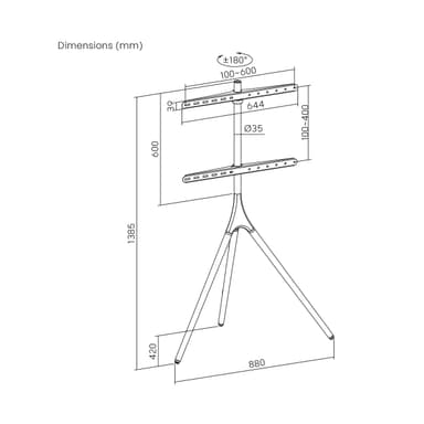 SH 6300FS Floor Stand Drawing
