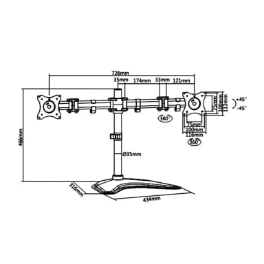 SH070 T024 Monitor Mount Drawing