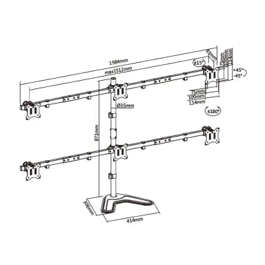SH57 T06 Six Monitor Mount Drawing