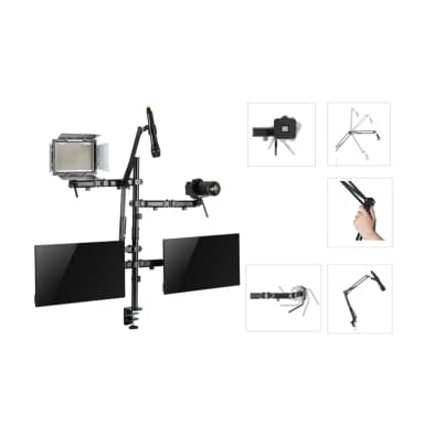 Detail View of SH MDS10 Articulating Quad Monitor Arm