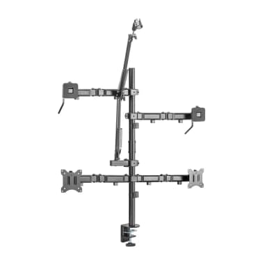 Front View of SH MDS10 Articulating Quad Monitor Mount