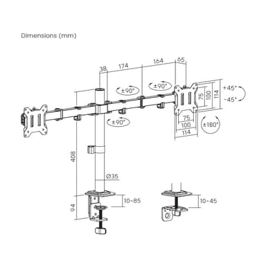 SH 026N Monitor Mount Drawing