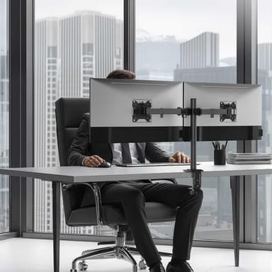 SH 026N Articulating Double Monitor Arm Scenery Image