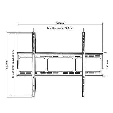 SH 8060F TV Wall Bracket Drawing