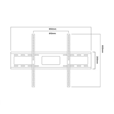 PM 106FW TV wall bracket dimensions and VESA pattern