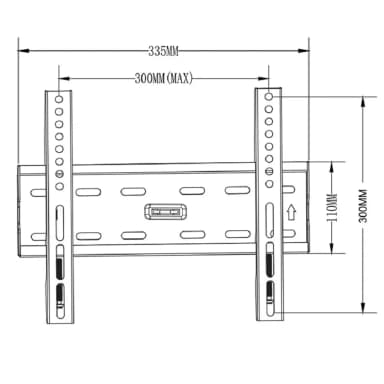 SH 33F TV wall mount dimensions and VESA pattern