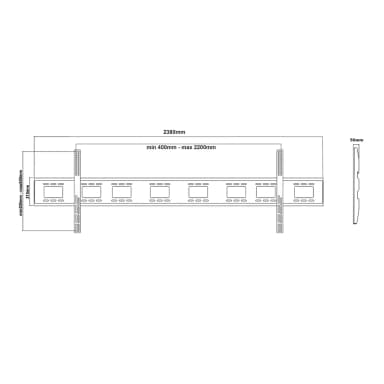 SH 2200F TV Wall Bracket Drawing
