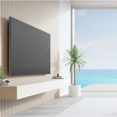 SH 60F fixed TV bracket installed on a wall