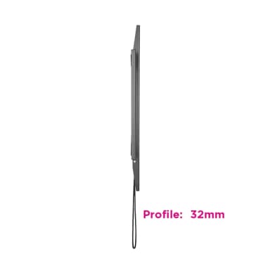 Side profile of SH 96F slim TV wall mount