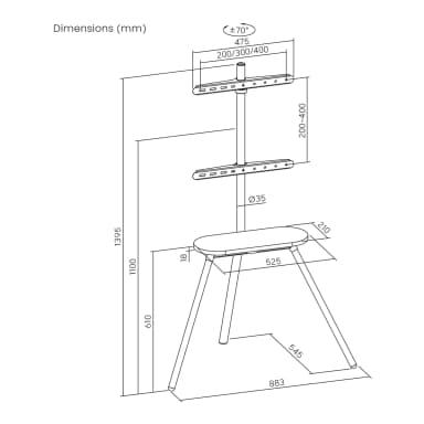SH28 44F Floor Stand Drawing