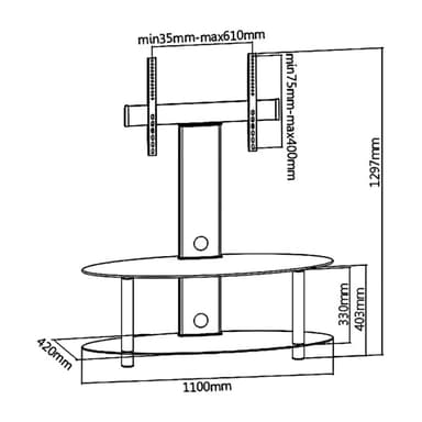 SH 324FS Floor Cart Drawing