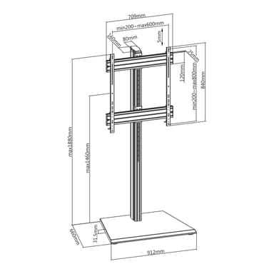 SH TTL09 86FP Floor Cart Drawing