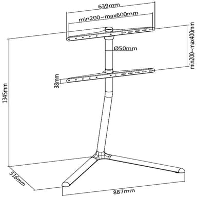 SH ST46C Floor Cart Drawing