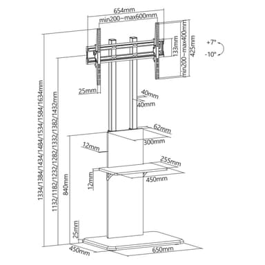 SH 20FS Floor Cart Drawing