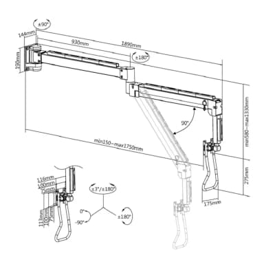 SH34 112 Monitor Mount Drawing