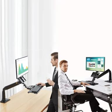 NB 35W Ergonomic Single Monitor Arm Scenery Image