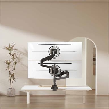 SH87 C024P Ergonomic Double Monitor Arm Scenery Image
