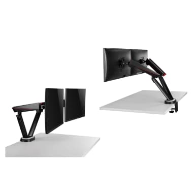 Side Profile of SH39 C024U Ergonomic Double Monitor Arm