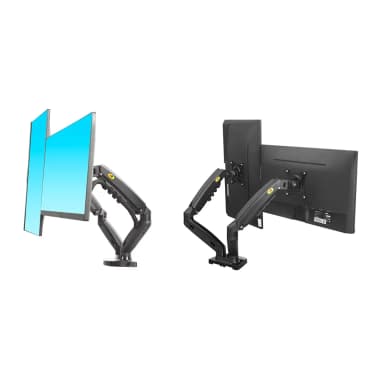 Side Profile of F160 Ergonomic Double Monitor Mount