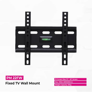 PM 22FW wall bracket package contents
