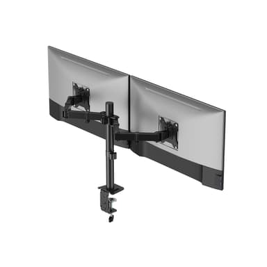 Back View of SH 026N Articulating Double Monitor Arm