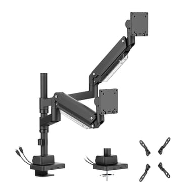 Side Profile of SH80 C024UCP Ergonomic Double Monitor Arm