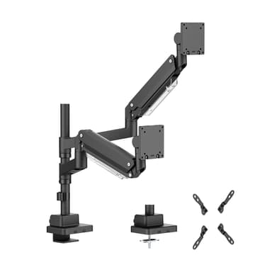 Side Profile of SH80 C024P Ergonomic Double Monitor Arm
