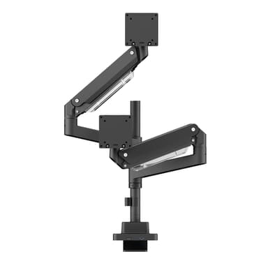 Front View of SH80 C024UCP Ergonomic Double Monitor Mount