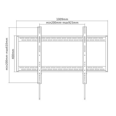 SH 96F TV wall mount dimensions and VESA pattern
