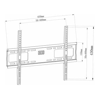 SH 65F TV wall bracket dimensions and VESA pattern
