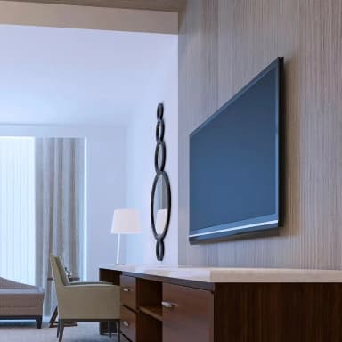 SH 201 fixed TV mount installed on a wall