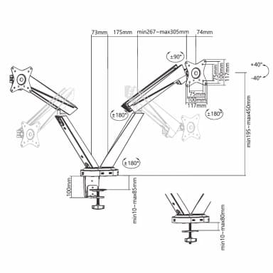 SH39 C024U Monitor Mount Drawing