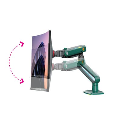 Side Profile of SH K6 Ergonomic Single Monitor Arm