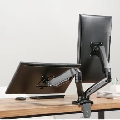 F160 Ergonomic Double Monitor Arm Scenery Image