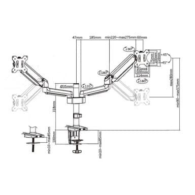 SHT26 C024UP Monitor Mount Drawing