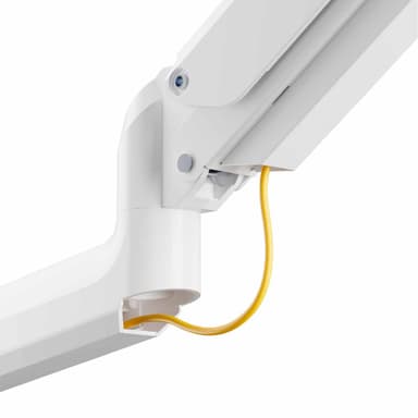 Rear View of SH26 C036UPW Ergonomic Triple Monitor Arm