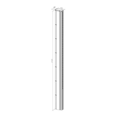 LVS02-C24 Aluminium Video Wall Cart Drawing