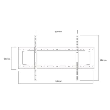 PM 63FW TV wall mount dimensions and VESA pattern