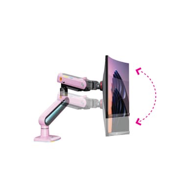 Side Profile of SH J6 Ergonomic Single Monitor Mount