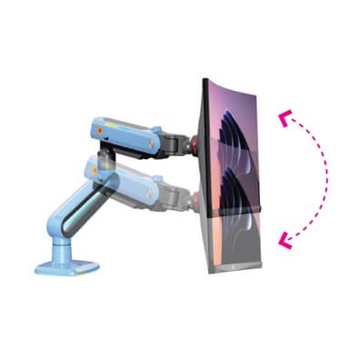 Side Profile of SH M8 Ergonomic Single Monitor Mount