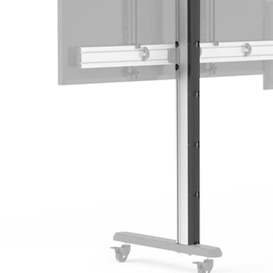 Side View of LVS02-C24 Aluminium Video Wall Cart