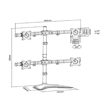 SH T048 Monitor Mount Drawing